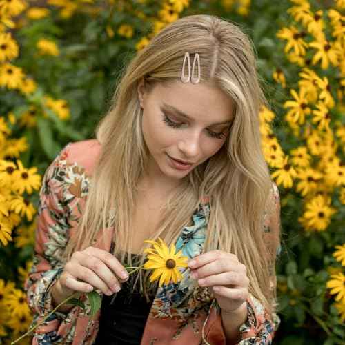 Snap Hair Clips for Women Water Drop Non Slip Hair Barrettes Heavy Coated Metal Hair Clips Accessory Mixed Color 20 PCS 1.89"