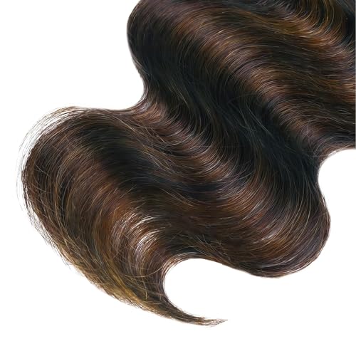 Ombre Human Hair Bundles P1B/30 Body Wave Bundle 24 26 28 Inch 3 Bundles Two Tone Black Mixed With Brown Hair Extensions