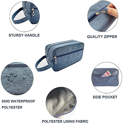GSHLLO Men Toiletry Bag Travel Shaving Bag Makeup Storage Organizer Zipper Cosmetic Case Gym Wash Bag Shower Bathroom Bag Black