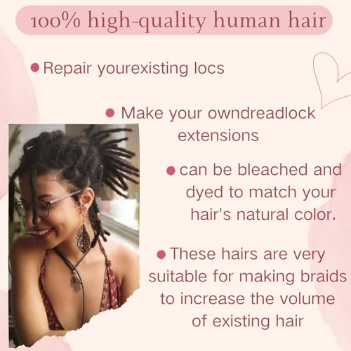 Afro Kinkys Bulk Human Hair for Dreadlock Extensions,Repair Locs, Twists and Braids, 240 Gram Each Package 100% Human Hair Afro Kinky Bulk Can be Dyed and Bleached (Auburn 30# 8inch)