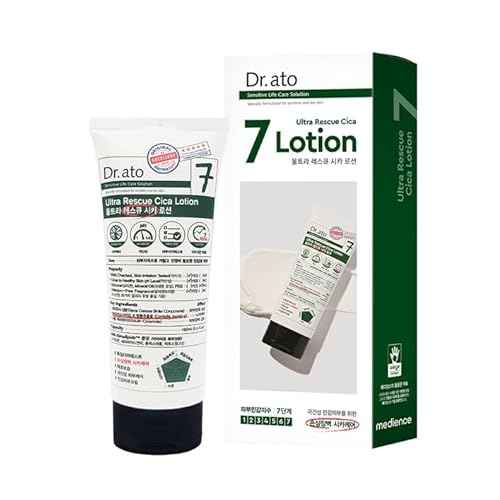 Dr.ato Ultra Rescue Cica Lotion for Body & Face Korean Skincare (5.4 Fl Oz)