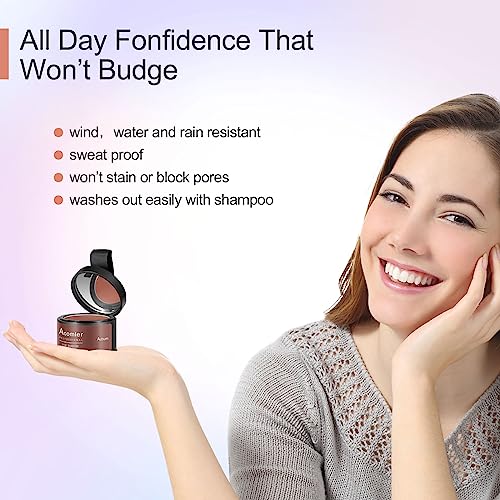 Acomler Instantly Root Touch Up Hair Color Hairline Shadow Powder,Root Cover Up,Dark Brown for Thinning Hair, Grey Hair Coverage Hair Powder for Women with Eyebrows,Beard Line,Bald Spots (Dark Brown)