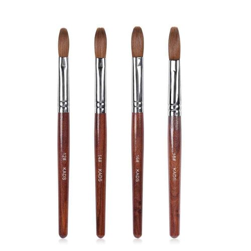 KADS 4Pcs Kolinsky Acrylic Nail Bursh Set 12# 14# 16# 18# for Acrylic Nails Painting Design Art Painting