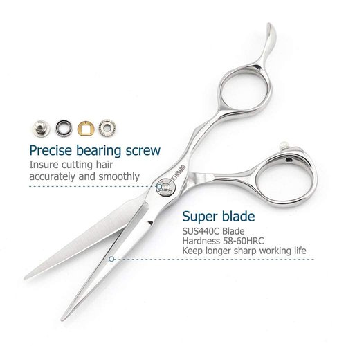 5.5 INCH Hair Cutting Scissors Hair Scissors Professional Haircut Shears and 6 INCH Hair Thinning Scissors Set 440C Kinsaro