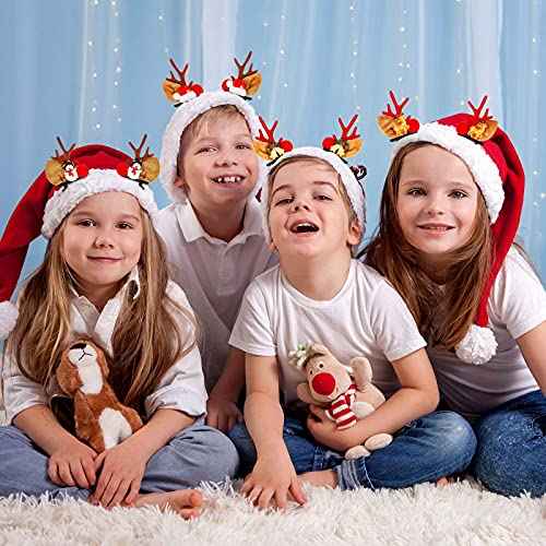 6 Pairs Girls Hair Clips Deer Horn Barrettes Christmas Reindeer Hair Clip Antlers Hair Clips Antler Hair Ornament Hair Accessories for Women Girls Christmas Decorations Party Cosplay