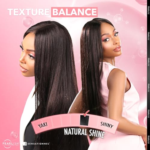 Sensationnel Pearlish bundle human hair - euro deep deep pearl conditioned 15a soft remy beauty supply sew in or glue on bundles (22 Inch, NATURAL/BLACK)