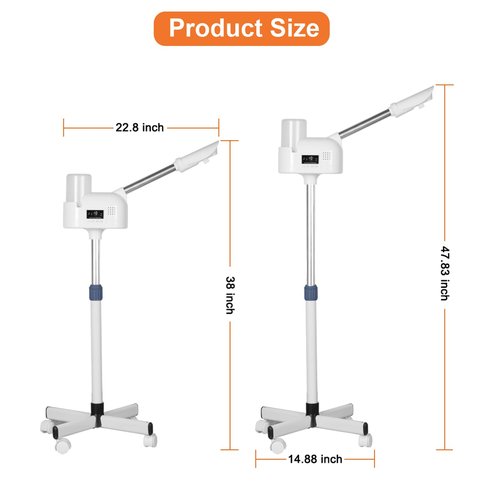 HeavenBird Professional Ozone Facial Steamer with Digital Display, 1L Large Water Jag, Fog in 50s, Timer Function, Hot Mist Function, for Home, Salon SPA