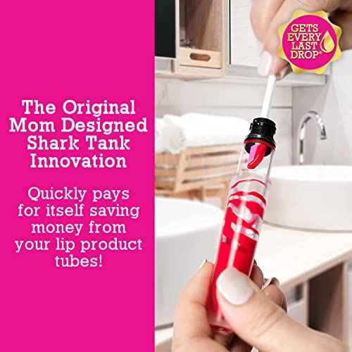 Spatty Lip Gloss Tiny Beauty Spatula (6 Inch Pink) Shark Tank Mom Made Scrapes Last Drop of Lipstick, Concealer, Chapstick, Tiny Makeup Cosmetics Gifts for Women, Teen, Grandma, Mom Stocking Stuffers