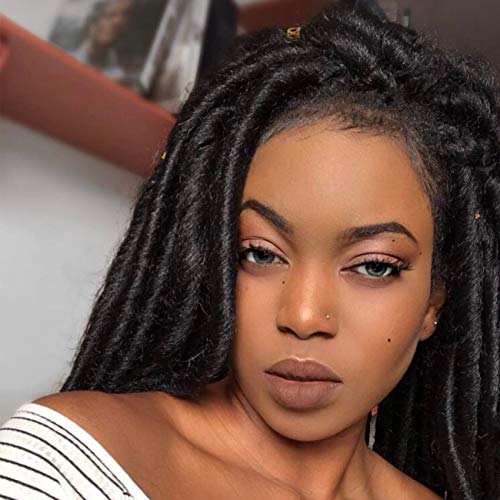 Callia Dreadlock Crochet Hair 14 Inch Dreadlocks Crochet Braids Faux Locs Crochet Hair for Black Women 6 Packs Crochet Dreadlocks Bomba Faux Locs Dread Synthetic Dreadlocks Braids 4#