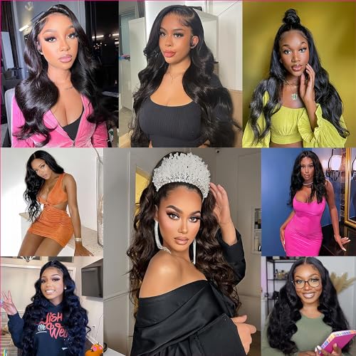 28 Inch 13x4 Lace Front Wigs Human Hair Body Wave Lace Front Wigs Human Hair Pre Plucked 13x4 Hd Lace Frontal Wigs Hd Lace Front Wigs for Black Women 180% Density