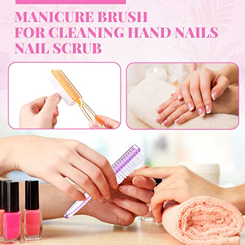 Patelai 24 Pcs Handle Grip Nail Brush Bulk Colorful Nail Scrubber Cleaner Fingernail Brushes Hand Toes Scrub Cleaning Brushes Pedicure Scrubbing Tool for Men and Women, Multicolor Brush