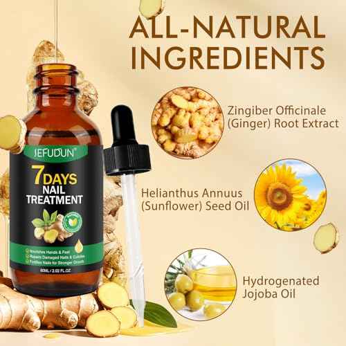 Ginger Nail Treatment, Nail Growth Serum, Nail Repair & Strengthening Oil, Ginger Cuticle Care Oil, Deep Hydration & Nourishing Support for Healthy Nails, 30ml, 2PCS