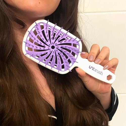 FHI Heat UNbrush Plus ? Curly Hair Brush for Gentle & Effective Detangling on Wet or Dry Fragile Hair Types ? Detangler Brush w/ 84 UltraFlex Bristles, Ultra-light, Vented, Anti Static Hairbrush