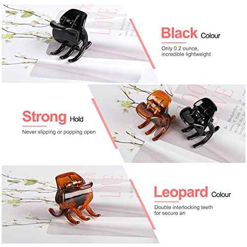 6 Pieces Hair Claw Clips, Morhom 1.3 Inch Jaw Clips for Thick or Medium Hair