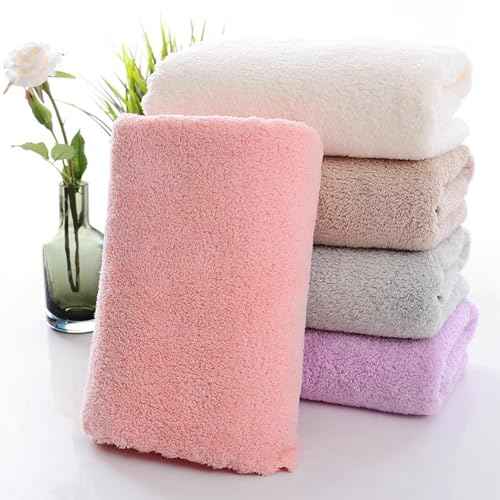 Microfiber Washcloths 5 Pack 29.5" x 13.8" Soft Feel Fingertip Towels quick Drying Coral Velvet Wash Cloths Ultra Soft, Quick-Drying & Multipurpose Face & Hand Towels for Bathroom, Spa, and Gym Towel.