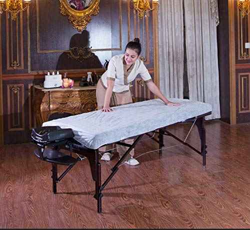 LIFESOFT 105 Pieces Disposable Massage Table Fitted Sheets Heavy Duty Elastic Bed Cover
