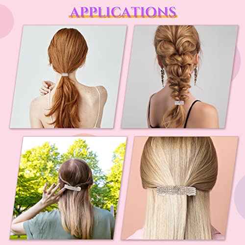 Rhinestone Barrette Glitter Hair Tie Metal Spring Bling Hair Clip Crystal Ponytail Holder Headband Christmas Gift Women Wedding Accessories Birthday Mother's Valentine's Day