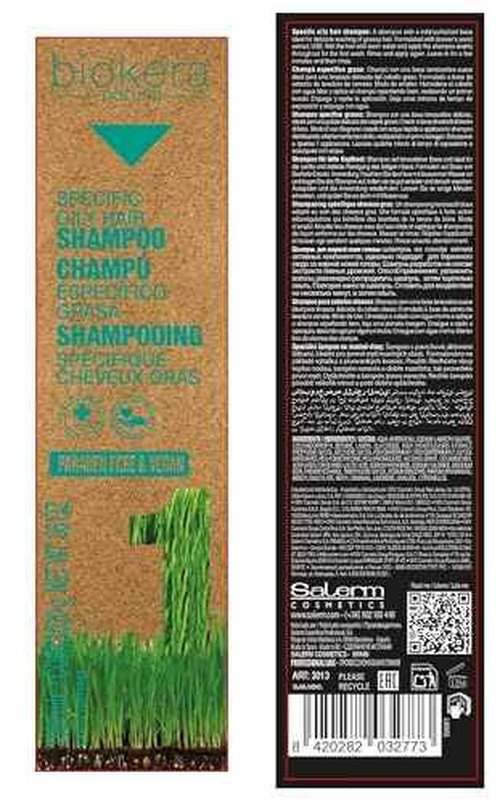 Salerm Cosmetics Biokera Natura Shampoo Specific Grease – 1000 ml