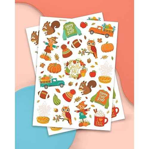xo, Fetti Fall Temporary Tattoos for Kids - 32 Glitter styles | Birthday Party Supplies, Autumn + Pumpkin