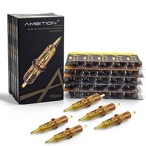 Ambition Glory Tattoo Cartridges #10 Bugpin 5RL Needles Disposable 50pcs 0.3mm 5 Round Liner for Rotary Tattoo Machine Supply