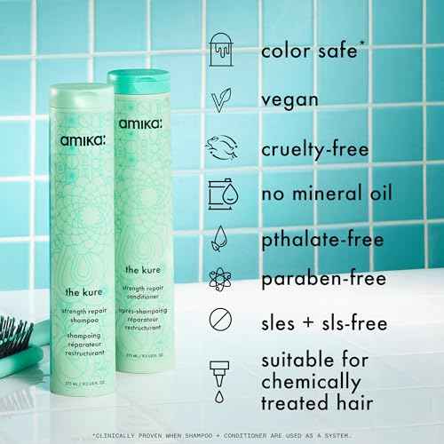 amika the kure strength repair shampoo, 1000ml