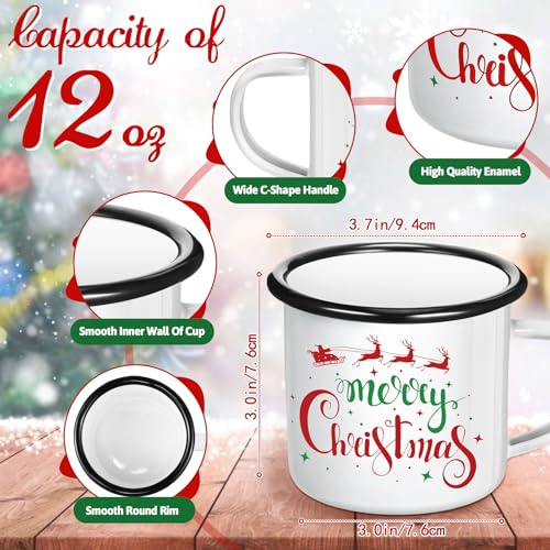 18 Pcs Christmas Gifts Set Merry Xmas Makeup Bags Enamel Mugs Christmas Socks Bulk 2025 Gifts Santa Snowflake Party Favors for Adults Women Coworkers Teacher Xmas Winter Party Supplies Decor
