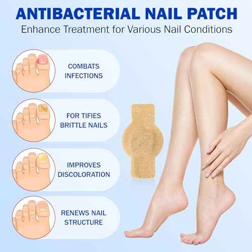 Nail Patches, 8-Hour Overnight Treatment, Fast-Acting Toenail Repair Patches, 21 Count