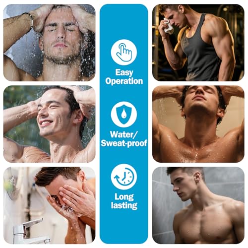 5PCS Beard Pen Filler for Men, Waterproof & Sweat Proof Long-Lasting Beard Pen Kit for Eyebrow Hairline Moustach #Black