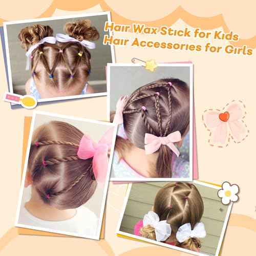 FUNNIR Hair Wax Stick for Slick, Frizzy Hair and Edge Control,Bun Maker & Styling Waxes for Kids & Women & Men