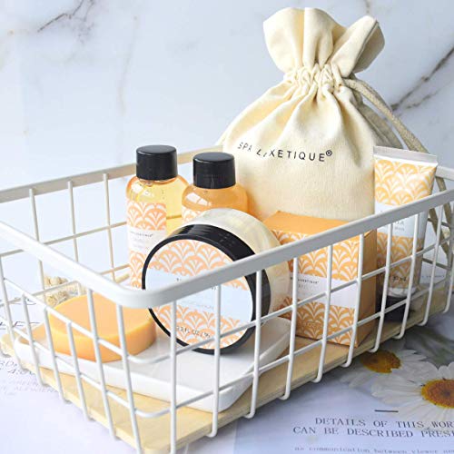 Spa Luxetique Spa Gifts for Women 6pc Vanilla Bath Sets Women Gift With Body Lotion, Shower Gel, Bubble Bath, Hand Cream, Bath and Body Gifts Set, Christmas Gifts