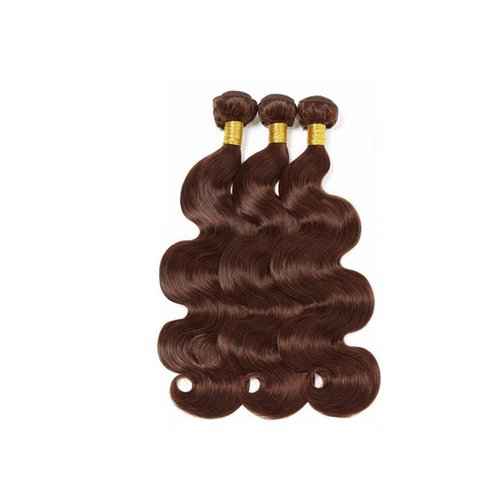 24 26 28 inch Brown Human Hair Bundles #4 Chocolate Brown Body Wave Bundles Double Weft #4 Body Wave Bundle