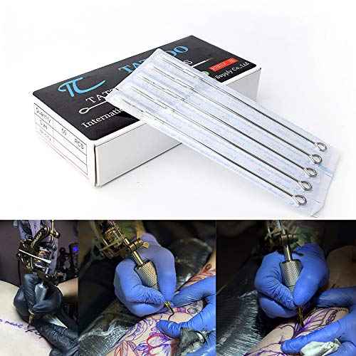 TC Mixed Tattoo Needles -Disposable Sterile Tattoo Tattoo Needles with 3RL,5RL,7RL,9RL, 3RS, 5RS, 7RS, 5M1,7M1,9M1 (50 Count) for Tattoo Machine
