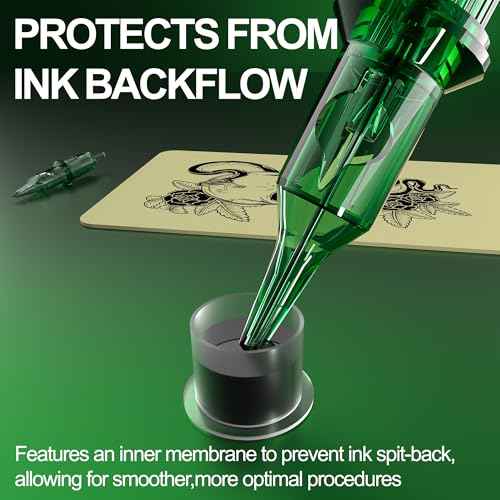 1003RL Tattoo Cartridge Needles 20Pcs #10 Bugpin 3 Round Liner with Membrane Safety Cartridges Disposable Tattoo Supplies for Wireless Tattoo Machine & Pro Tattoo Artists & Beginners