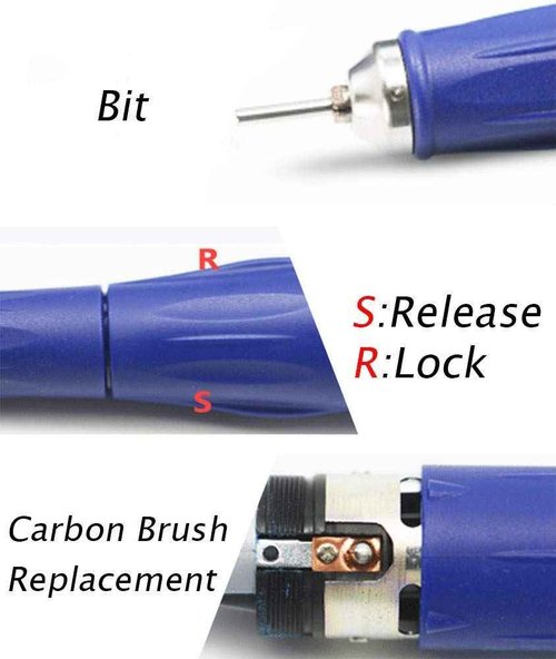 Goluao The New 40000RPM Stainless Steel Professional Electric Grinder is Safe to Operate and Has A Wide Range of Uses