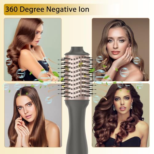 Nicebay Hair Dryer Brush, Blow Dryer Brush for Women Fast Styling, One Step Blowout Brush with Display Screen-Less Frizz, More Shine, Oval Ceramic Barrel, Negative Ion