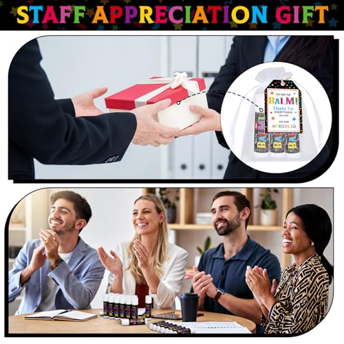 100 Pack Christmas Employee Staff Appreciation Gifts Bulk Lip Balms Team Thank You Gifts Coworkers Teacher Nurse Appreciation Christmas Party Favors Stocking Stuffers for Volunteer Homeless