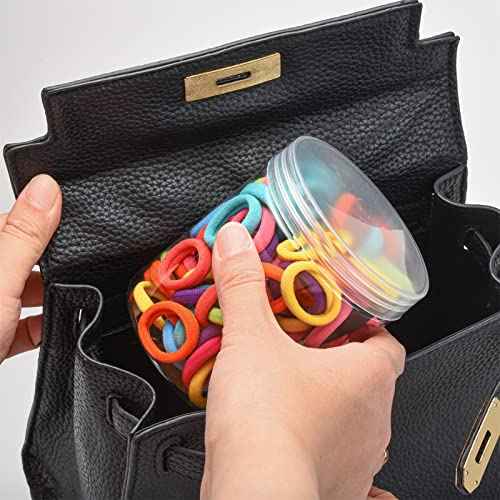 100 Pcs Baby Hair Ties, Seamless Cotton Toddler Hair Ties for Girls and Kids, Multicolor Small Soft Hair Elastics Ponytail Holders(10Colors)