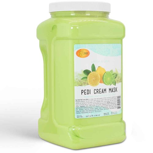 SPA REDI - Body and Foot Cream Mask, Lemon, 128 Oz - Pedicure Massage for Tired Feet and Body, Hydrating, Fresh Skin - Infused with Hyaluronic Acid, Amino Acids, Panthenol, Comfrey Extract