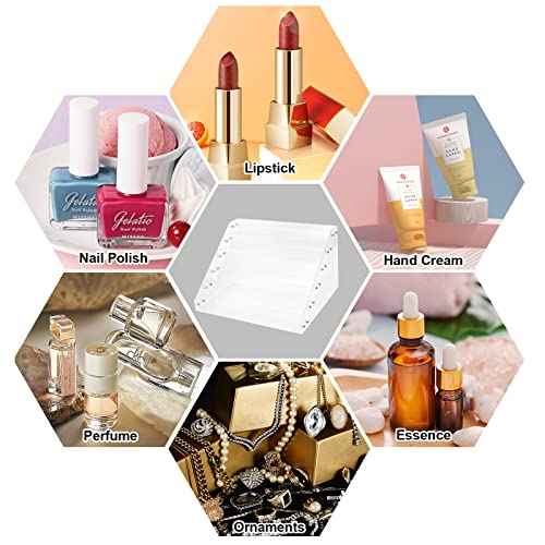 Acrylic Nail Polish Organizer Rack, 6 Tier Holder Stand, Paint Rack Gel Nail Polish Shelf Display, Sunglass Organizer, Essential Oils Storage Shelf, Holds Up to 72 Bottles