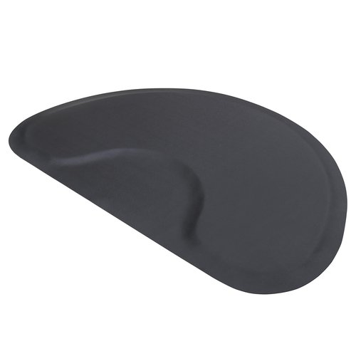 Artist hand 3 ft. x 5 ft. Barber Chair Mat Salon & Barber Shop Chair Anti-Fatigue Mats Comfort Salon Chair Mat,Semi Circle - 1/2 in. Thick,Black