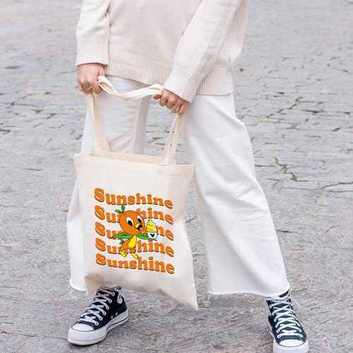 FOTAP Orange Bird Makeup Bag Cartoon Character Lover Gift Sunshine Orange Bird Zipper Pouch Magic Kingd*m Makeup Bag (sunshine tote)