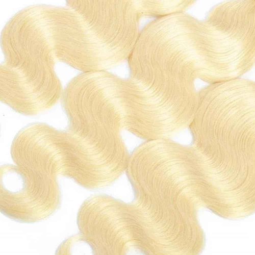 613 Human Hair Bundles Blonde Body Wave Bundles 16 18 20 inch Brazilian Virgin Remy Hair Extensions Double Weft 613 Body Wave Bundles Human Hair