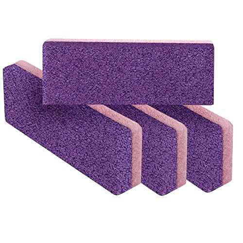 Love Natural Pumice Stone for Feet - Ultimate 2-in-1 Scrubber and Professional Exfoliating Rock for Feet Hands Body Care - Pumice Stone for Dead Skin & Callus Removal (Purple)