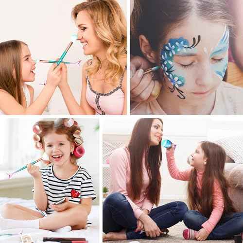 11PCS Makeup Brushes Set, Stocking Stuffers for Teen Girls Kids Women, Foundation Eyebrow Blush Brushes, Easter Basket Stuffers Essentials, Christmas Gifts for Grandkids Teens Girls Accessories Stuff