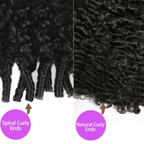 V Part Wigs Human Hair Burmese Curly Glueless Wig Human Hair 200% Density Wet And Wavy Water Wave V Part Wig With Drawstring And Spiral End Beginner Friendly Blend Curly Natural Black