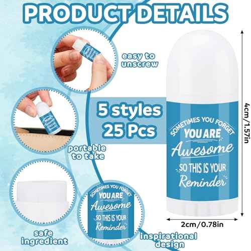 25 Pcs Thank You Christmas Mini Lip Balm Bulk Gifts for Women Christmas Lip Balm Gifts Natural Ingredients Products for Coworkers Employee Teacher Xmas Party Favors