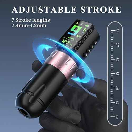 Tattoo Gun Kit Wireless Machine Kit 7 Strokes Length with 2300mAh Batteries Power Supply 11 Tattoo Ink 20 Pcs Tattoo Needle Cartridges for Beginner and Artist