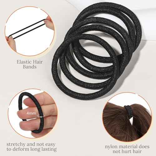 Teenitor Hair Net and Small Donut Bun Maker for Kids, 10 Pcs 30cm Invisible Hair Nets, 2 Pcs Hair Bun Maker with U Shaped Bobby Pins 20 Pcs and 5 Elastic Bands, Ballet Bun Kit For Kids, Dark Brown