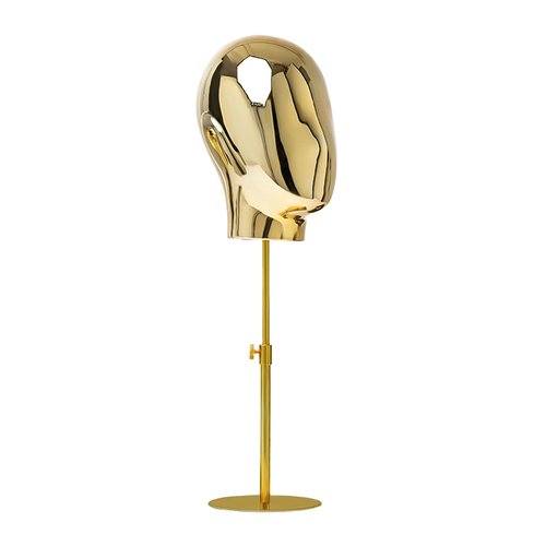 CHADWICK Wig Head Stand with Mannequin Head, 20 Inch Chrome Wig Holder, Wig Stand Manikin Head, Standing Mannequin Head for Wigs, Hats, Luxury Look at Home, Salon, Adjustable Height 17-28 inch