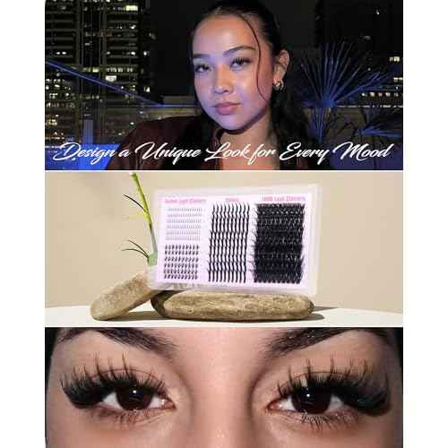 Wispy Lash Clusters with Spikes Volume Eyelash Clusters with 2 Styles Bottom Lashes 100D Mink Cluster Eyelash Extensions 380PCS Spiky Individual Lashes with Bottom Lash Clusters by Boahankuke